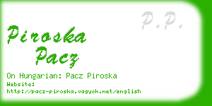 piroska pacz business card